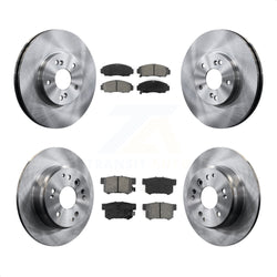 Front Rear Disc Brake Rotors And Semi-Metallic Pads Kit For Acura TL K8S-101118
