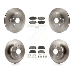 Front Rear Disc Brake Rotors And Semi-Metallic Pads Kit For 2004-2006 Lexus ES330 K8S-101130