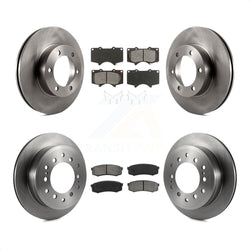 Front Rear Disc Brake Rotors And Semi-Metallic Pads Kit For Toyota Sequoia K8S-101132