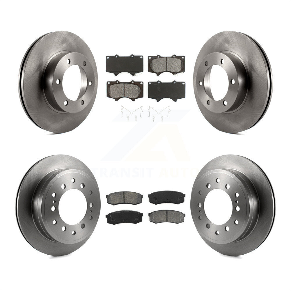 Front Rear Disc Brake Rotors And Semi-Metallic Pads Kit For Toyota Sequoia K8S-101132 by Transit Auto