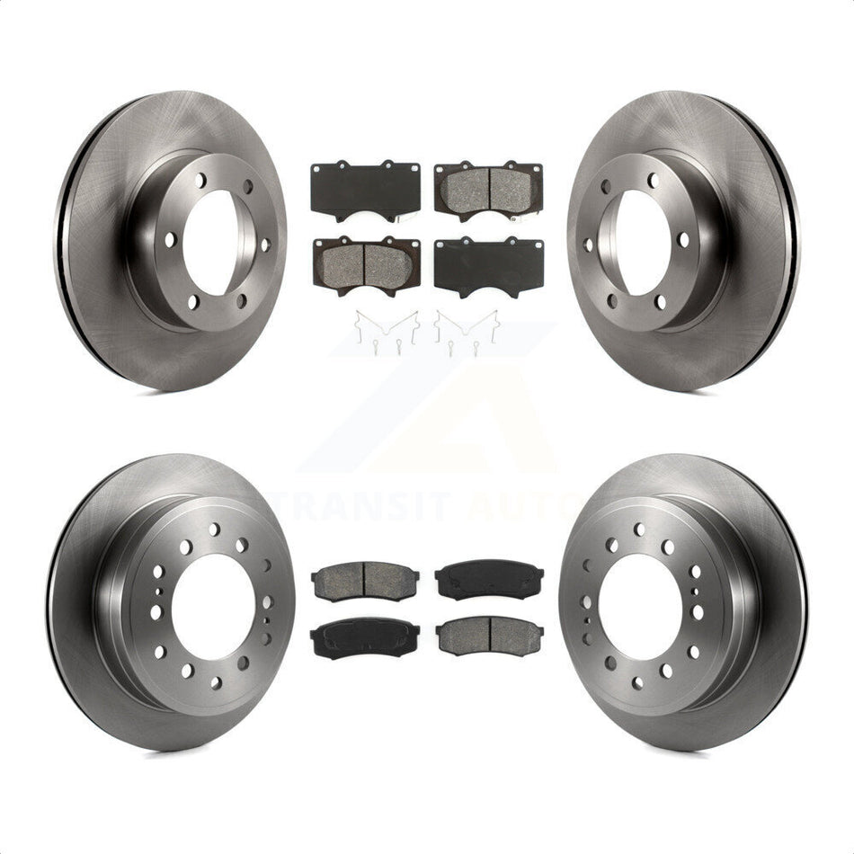 Front Rear Disc Brake Rotors And Semi-Metallic Pads Kit For Toyota Sequoia K8S-101132 by Transit Auto