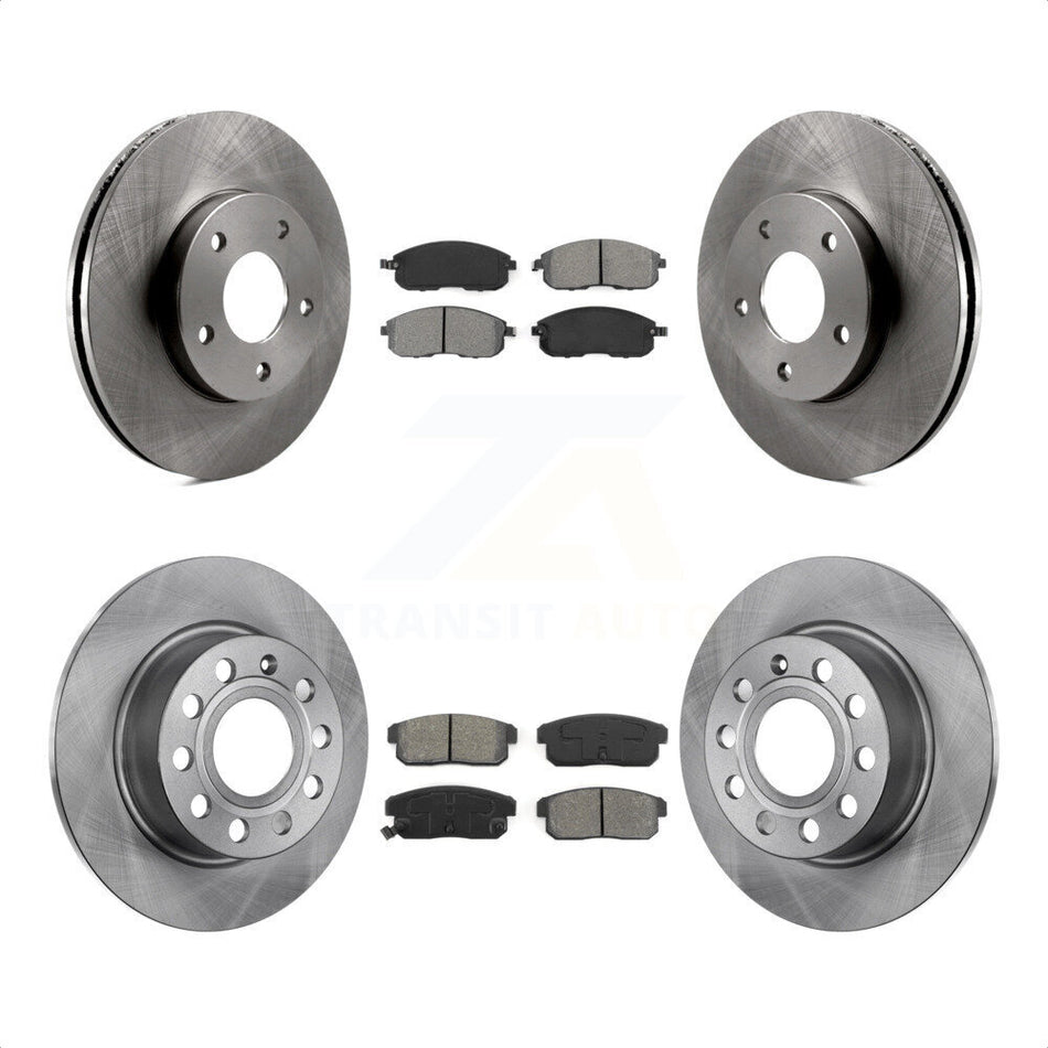 Front Rear Disc Brake Rotors And Semi-Metallic Pads Kit For Nissan Maxima INFINITI I30 From 10/00 K8S-101137 by Transit Auto