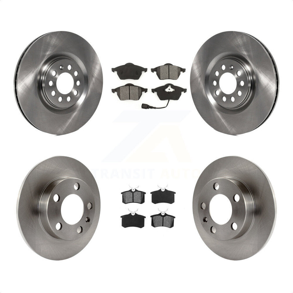 Front Rear Disc Brake Rotors And Semi-Metallic Pads Kit For 2000-2006 Audi TT K8S-101143 by Transit Auto