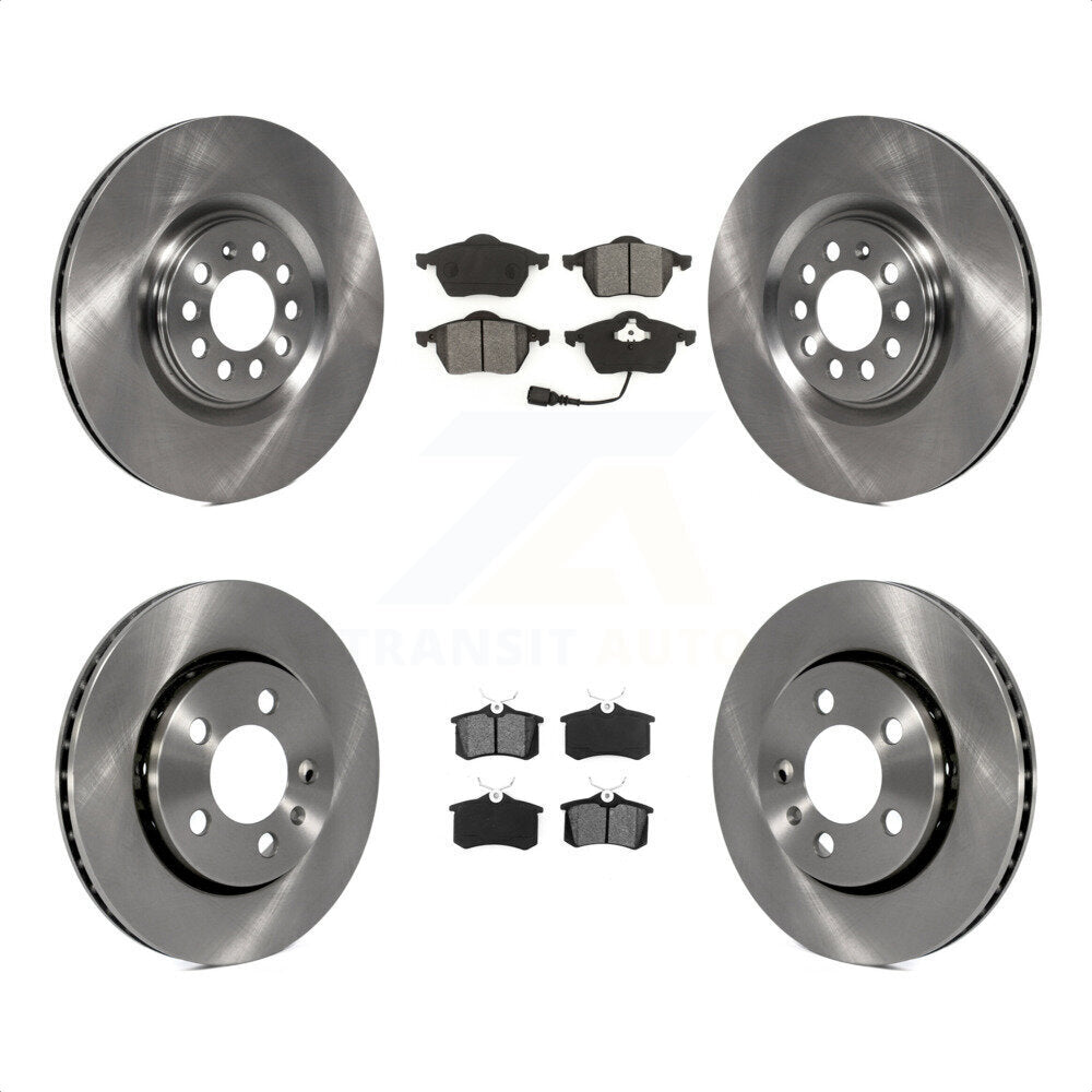 Front Rear Disc Brake Rotors And Semi-Metallic Pads Kit For Volkswagen Golf Audi TT Quattro K8S-101145 by Transit Auto