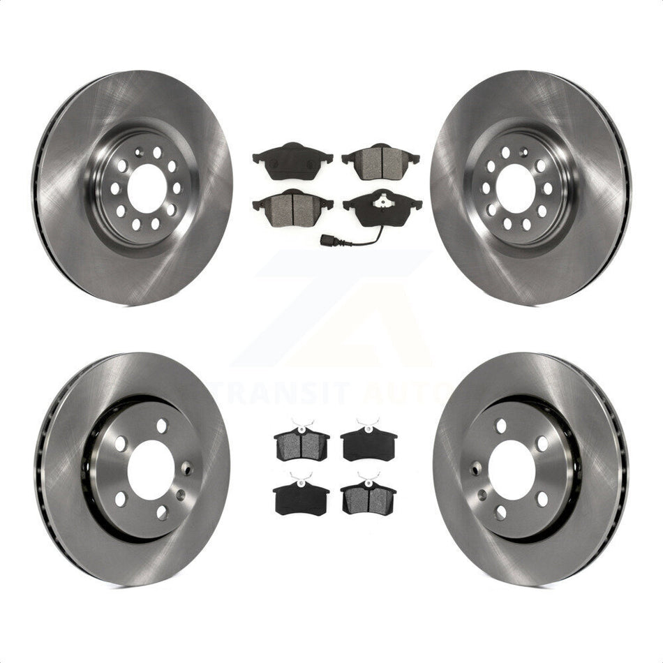 Front Rear Disc Brake Rotors And Semi-Metallic Pads Kit For Volkswagen Golf Audi TT Quattro K8S-101145 by Transit Auto