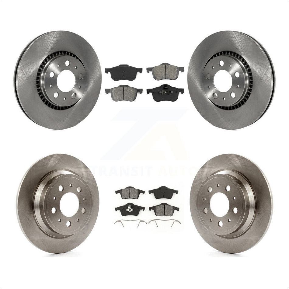 Front Rear Disc Brake Rotors And Semi-Metallic Pads Kit For Volvo S60 V70 XC70 S80 K8S-101157 by Transit Auto