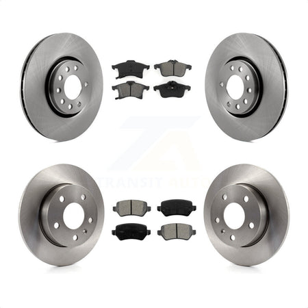 Front Rear Disc Brake Rotors And Semi-Metallic Pads Kit For 2008-2009 Saturn Astra K8S-101158 by Transit Auto