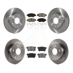 Front Rear Disc Brake Rotors And Semi-Metallic Pads Kit For Honda Civic Acura RSX K8S-101162