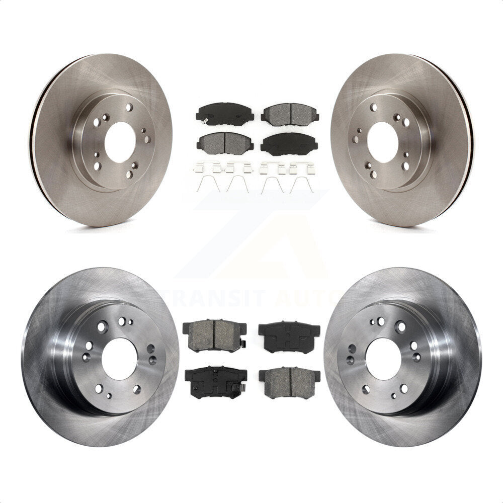 Front Rear Disc Brake Rotors And Semi-Metallic Pads Kit For 2002-2004 Honda CR-V K8S-101166 by Transit Auto