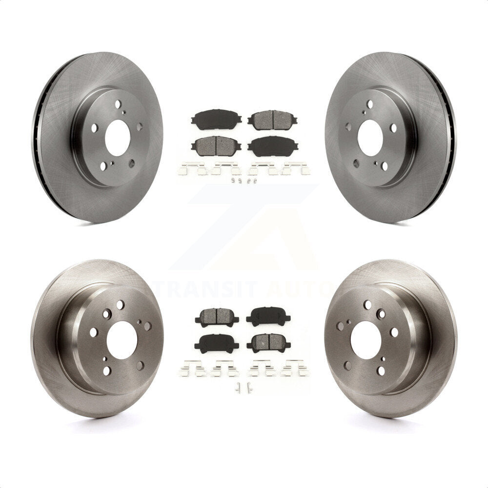 Front Rear Disc Brake Rotors And Semi-Metallic Pads Kit For Toyota Camry Avalon Solara K8S-101169 by Transit Auto