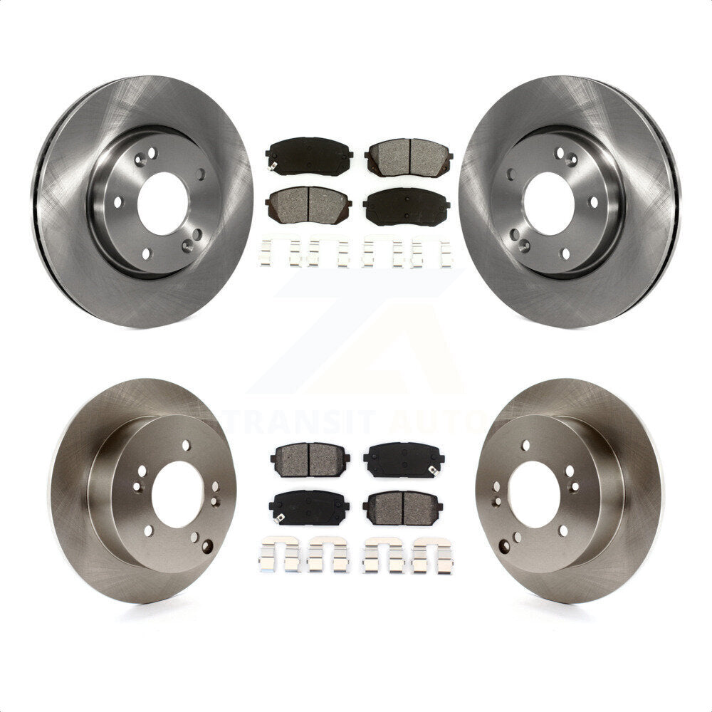 Front Rear Disc Brake Rotors And Semi-Metallic Pads Kit For 2010-2012 Kia Rondo K8S-101173 by Transit Auto