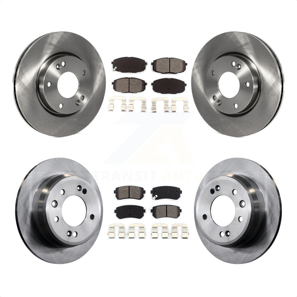 Front Rear Disc Brake Rotors And Semi-Metallic Pads Kit For Hyundai Elantra K8S-101174 by Transit Auto