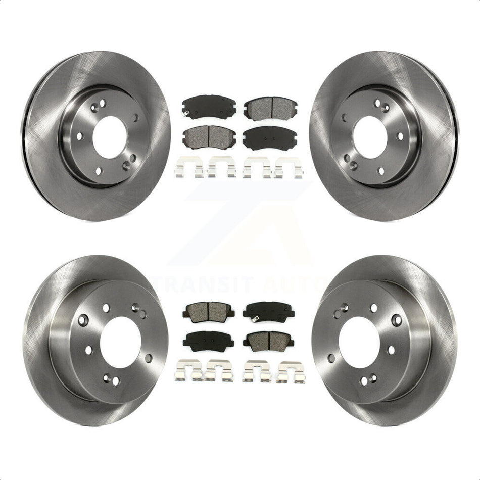 Front Rear Disc Brake Rotors And Semi-Metallic Pads Kit For 2012-2013 Kia Soul K8S-101180 by Transit Auto