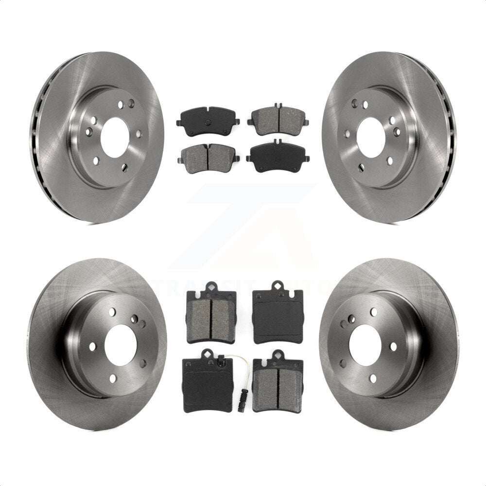 Front Rear Disc Brake Rotors And Semi-Metallic Pads Kit For 2003-2005 Mercedes-Benz C240 Wagon with RWD K8S-101188 by Transit Auto