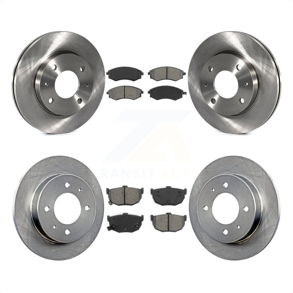 Front Rear Disc Brake Rotors And Semi-Metallic Pads Kit For Hyundai Elantra K8S-101190 by Transit Auto