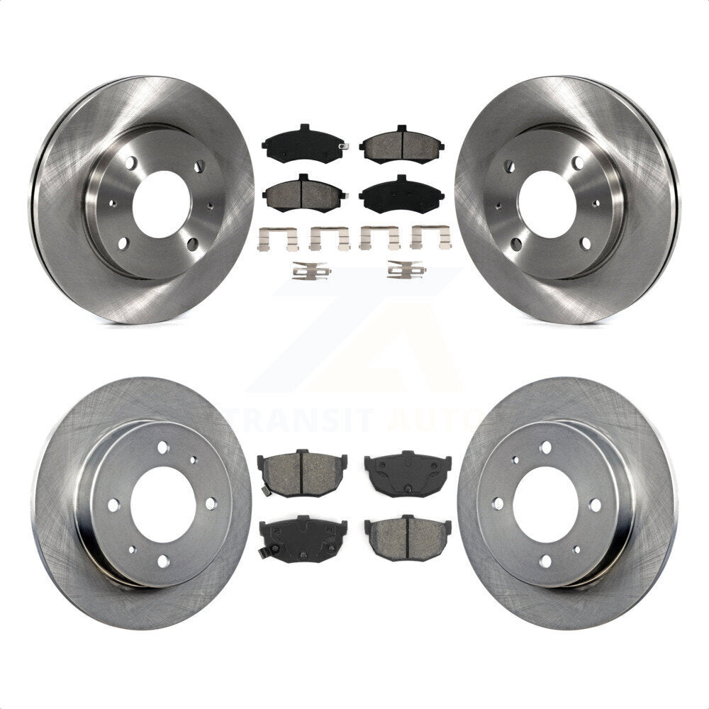 Front Rear Disc Brake Rotors And Semi-Metallic Pads Kit For Hyundai Elantra rear brakes K8S-101192 by Transit Auto