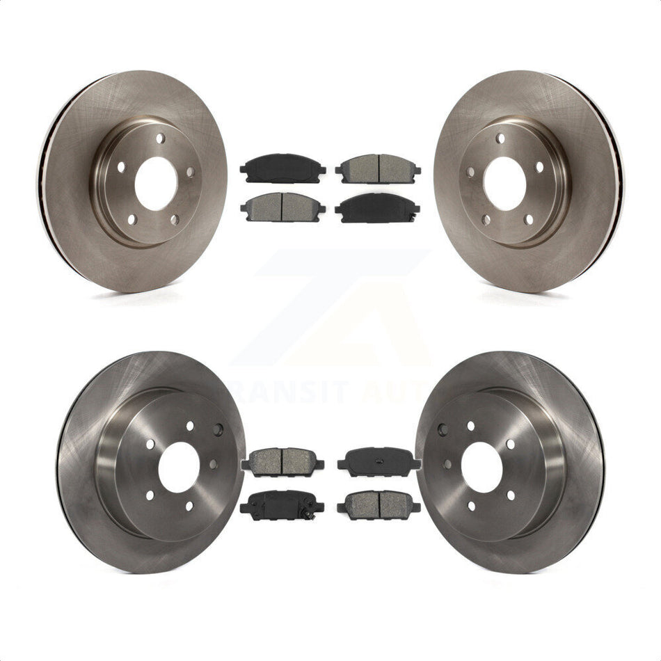 Front Rear Disc Brake Rotors And Semi-Metallic Pads Kit For 2004-2009 Nissan Quest K8S-101195 by Transit Auto