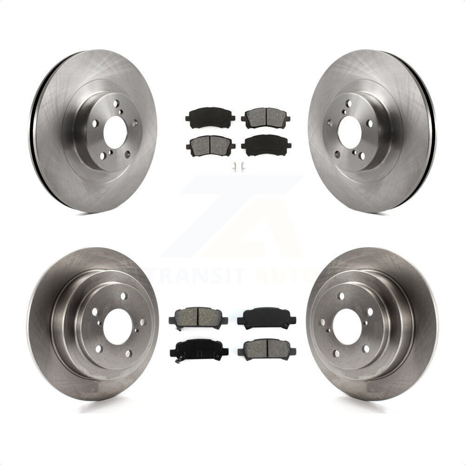 Front Rear Disc Brake Rotors And Semi-Metallic Pads Kit For Subaru Impreza WRX K8S-101203 by Transit Auto