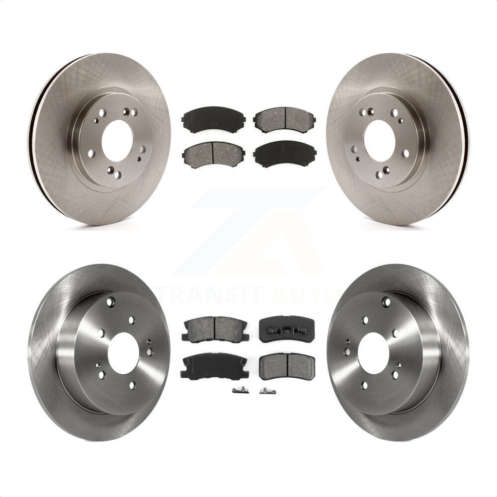 Front Rear Disc Brake Rotors And Semi-Metallic Pads Kit For Mitsubishi Endeavor K8S-101217 by Transit Auto