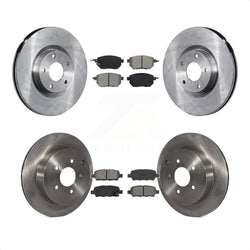 Front Rear Disc Brake Rotors And Semi-Metallic Pads Kit For Nissan Murano Infiniti FX35 FX45 INFINITI K8S-101225