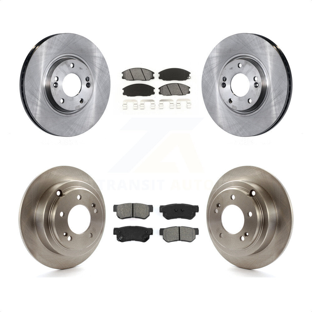 Front Rear Disc Brake Rotors And Semi-Metallic Pads Kit For 2004-2006 Kia Amanti K8S-101233 by Transit Auto