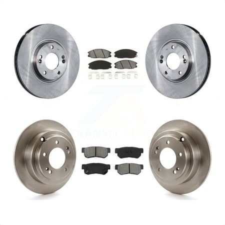 Front Rear Disc Brake Rotors And Semi-Metallic Pads Kit For 2004-2006 Kia Amanti K8S-101233 by Transit Auto