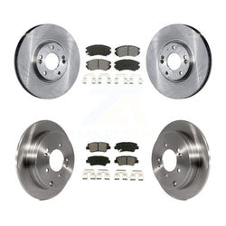 Front Rear Disc Brake Rotors And Semi-Metallic Pads Kit For 2007-2009 Kia Amanti K8S-101234