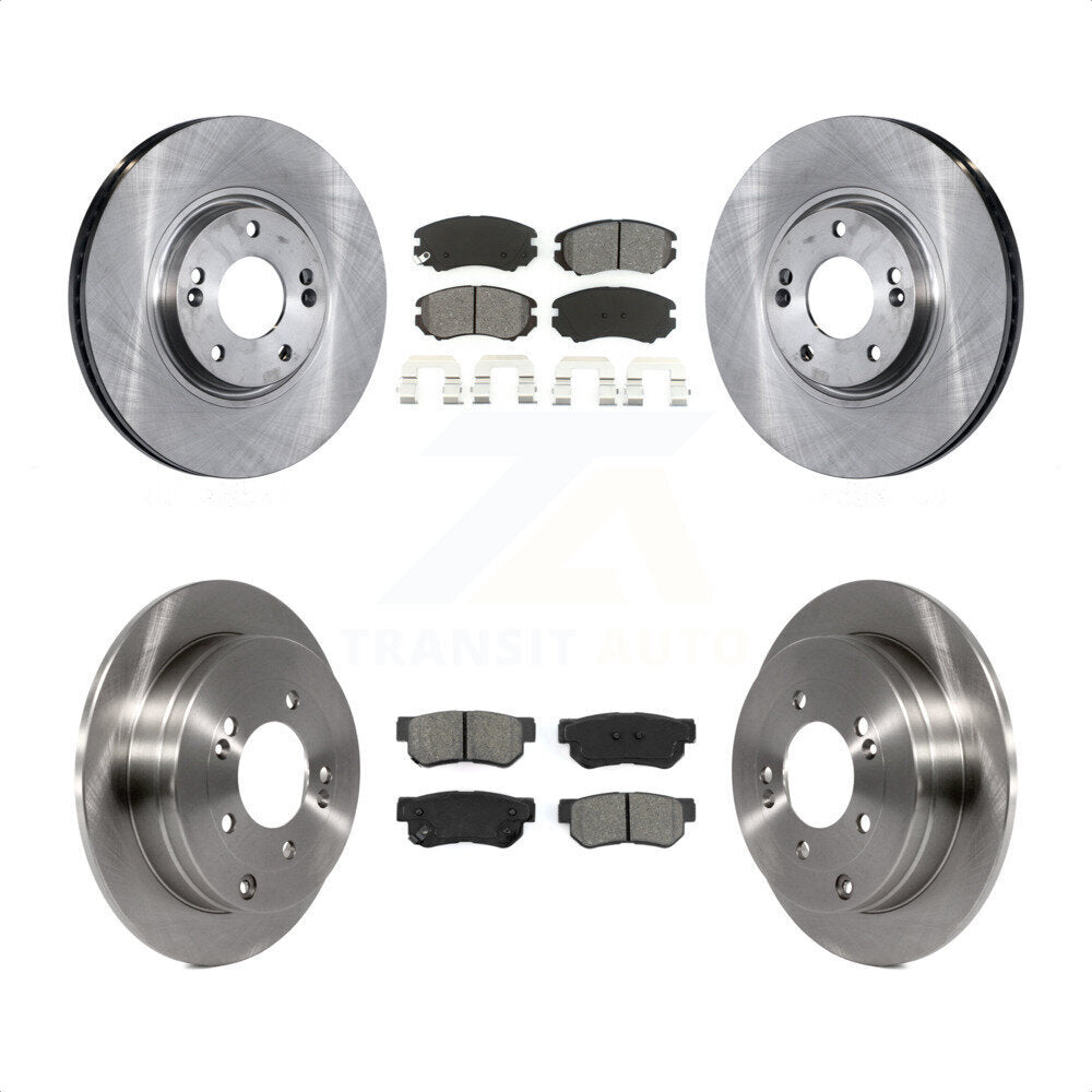 Front Rear Disc Brake Rotors And Semi-Metallic Pads Kit For 2006-2009 Hyundai Azera K8S-101235 by Transit Auto