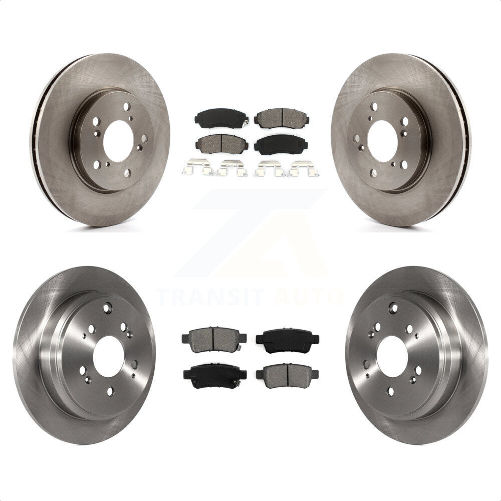 Front Rear Disc Brake Rotors And Semi-Metallic Pads Kit For 2005-2010 Honda Odyssey K8S-101241 by Transit Auto