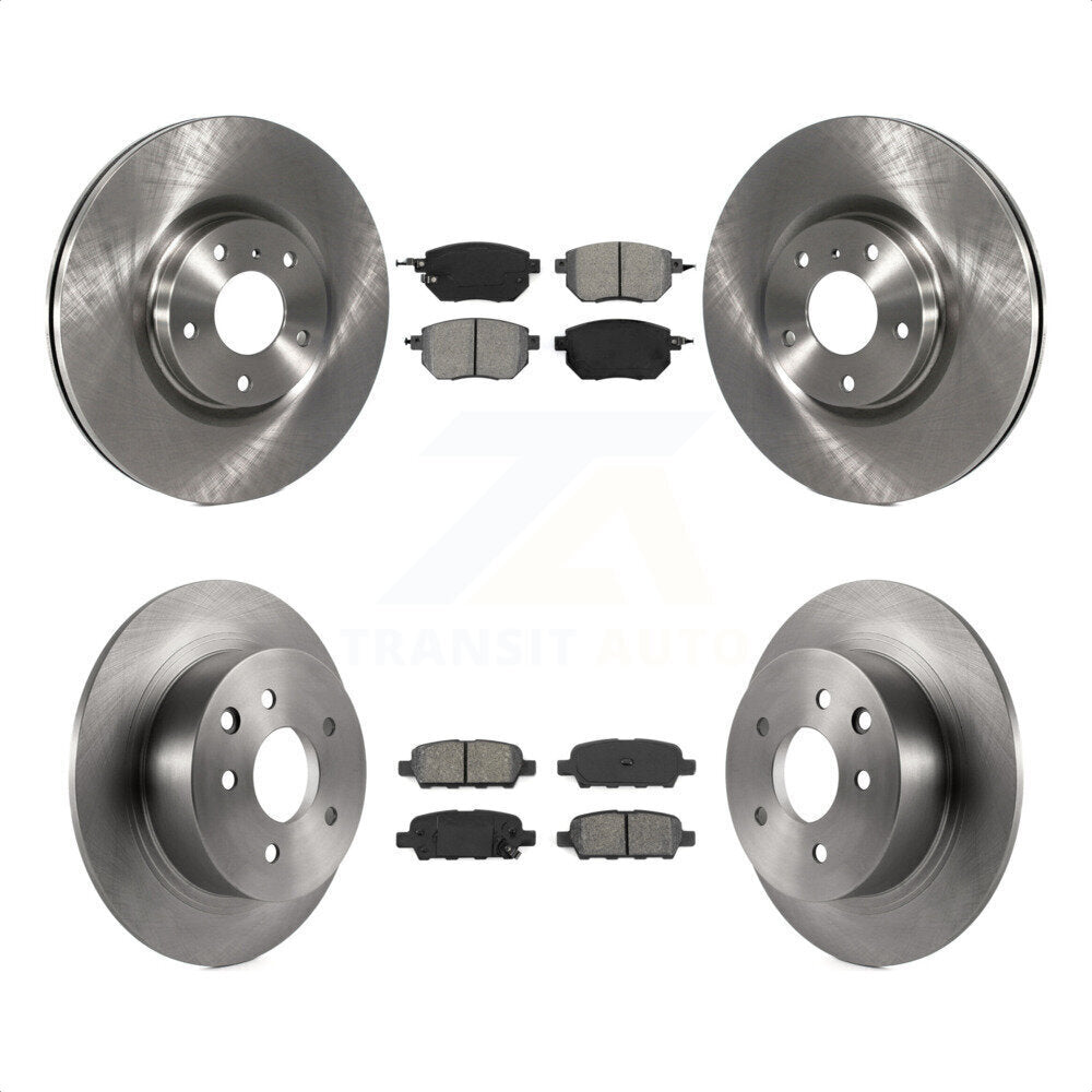 Front Rear Disc Brake Rotors And Semi-Metallic Pads Kit For Nissan Altima Maxima K8S-101248 by Transit Auto