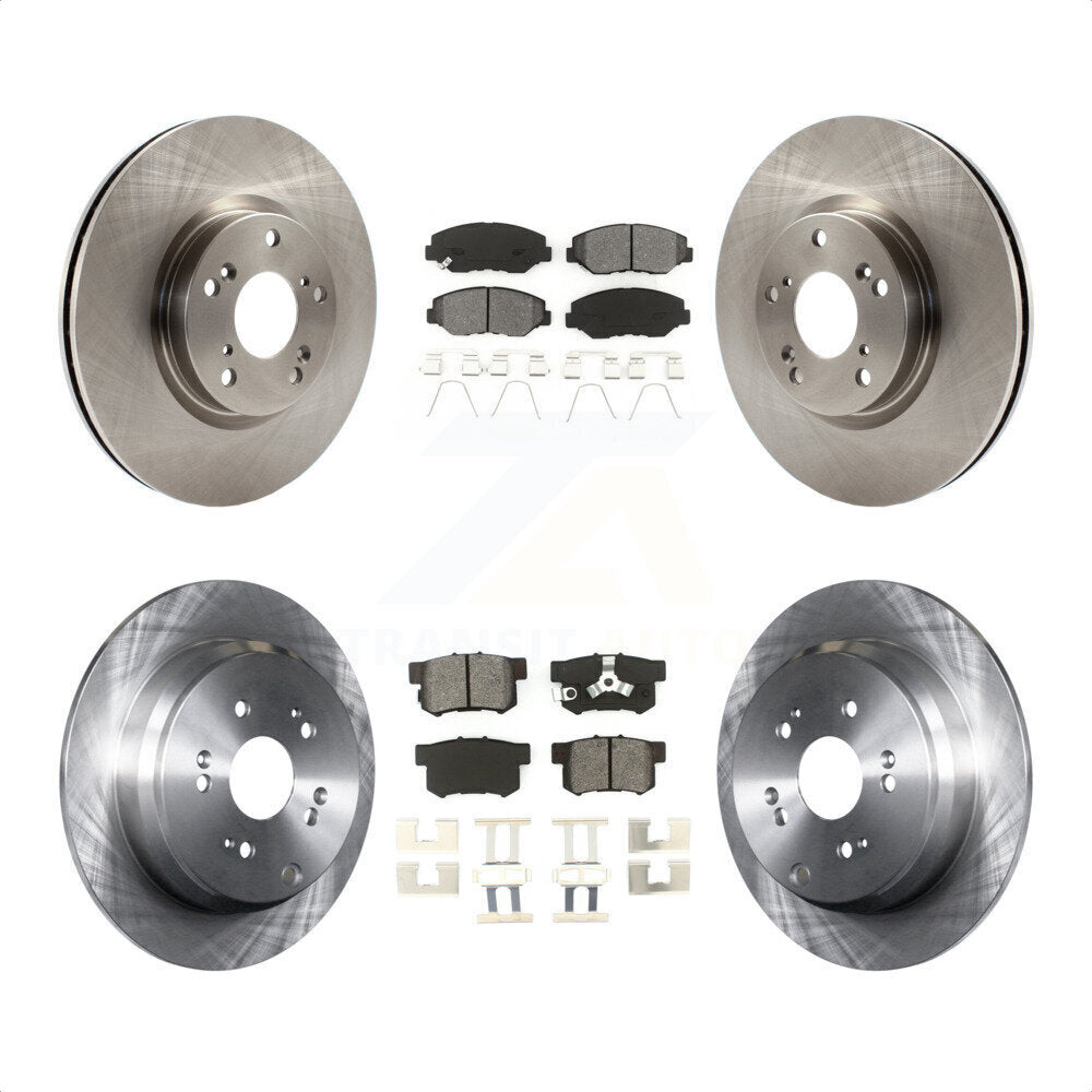 Front Rear Disc Brake Rotors And Semi-Metallic Pads Kit For 2005-2006 Honda CR-V K8S-101251 by Transit Auto