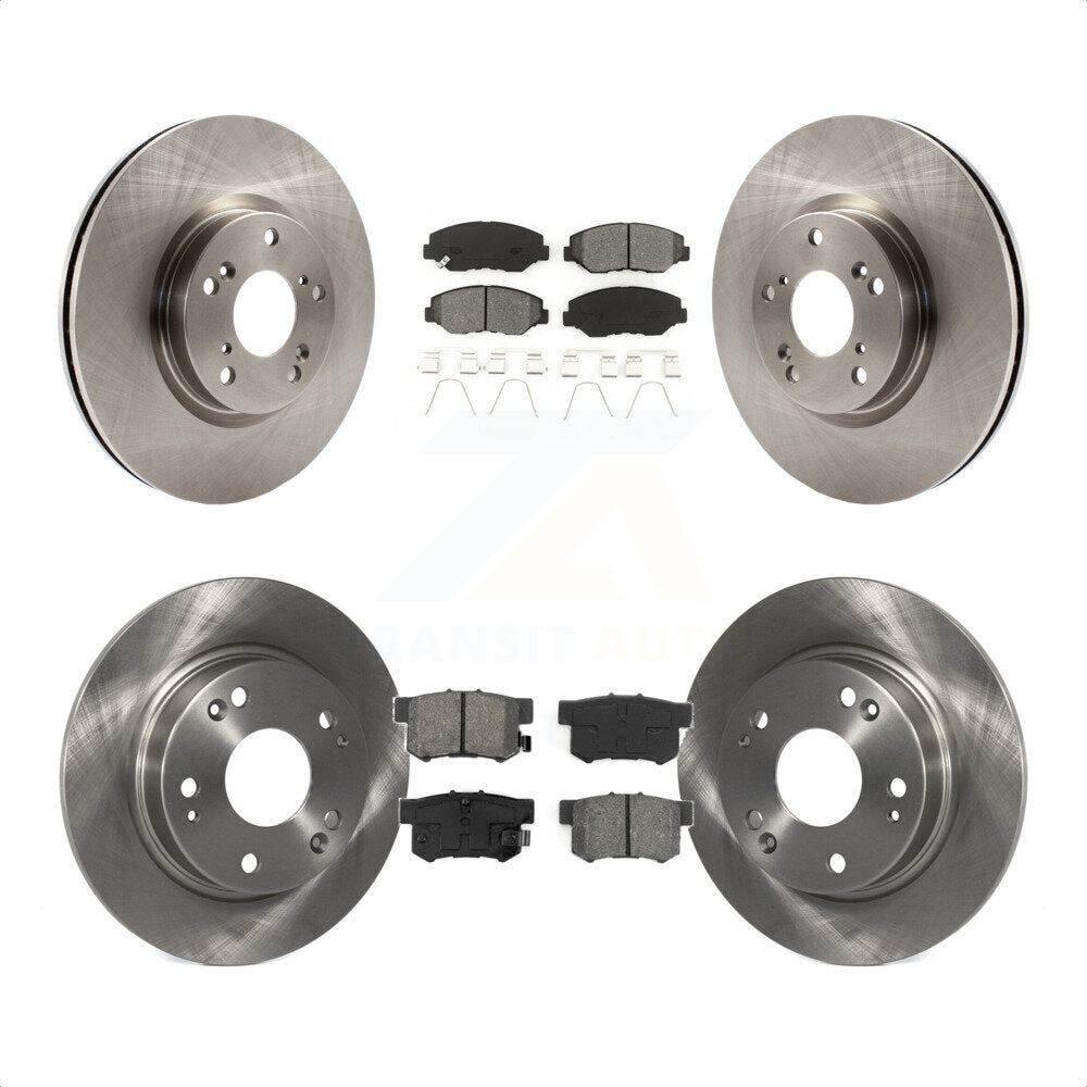 Front Rear Disc Brake Rotors And Semi-Metallic Pads Kit For Honda Civic Acura ILX K8S-101252 by Transit Auto