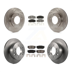 Front Rear Disc Brake Rotors And Semi-Metallic Pads Kit For 2003-2006 Kia Sorento K8S-101255