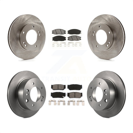 Front Rear Disc Brake Rotors And Semi-Metallic Pads Kit For 2003-2006 Kia Sorento K8S-101255 by Transit Auto