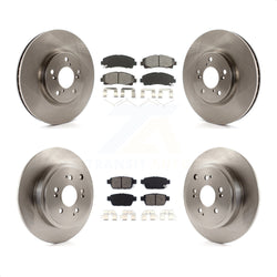 Front Rear Disc Brake Rotors And Semi-Metallic Pads Kit For 2006-2014 Honda Ridgeline K8S-101262
