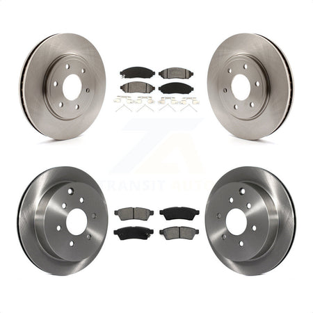 Front Rear Disc Brake Rotors And Semi-Metallic Pads Kit For Nissan Frontier Suzuki Equator 2.5L K8S-101267 by Transit Auto