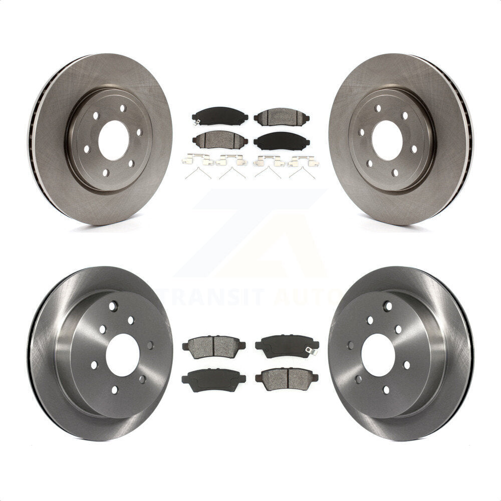 Front Rear Disc Brake Rotors And Semi-Metallic Pads Kit For 2006-2007 Nissan Xterra K8S-101270 by Transit Auto