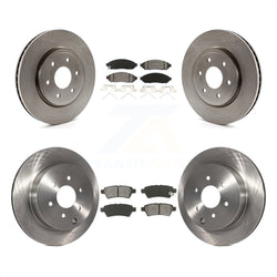 Front Rear Disc Brake Rotors And Semi-Metallic Pads Kit For Nissan Pathfinder K8S-101271