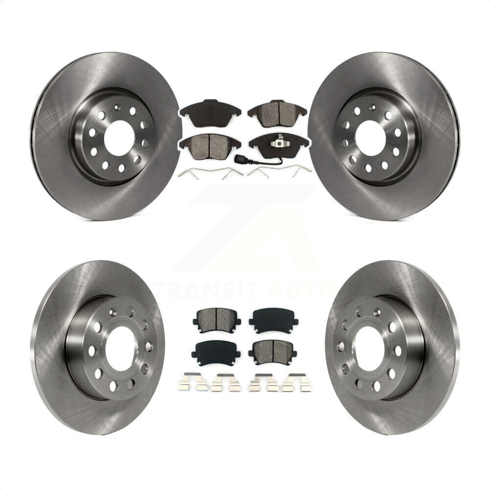 Front Rear Disc Brake Rotors And Semi-Metallic Pads Kit For 2008-2008 Audi A3 Quattro K8S-101274 by Transit Auto