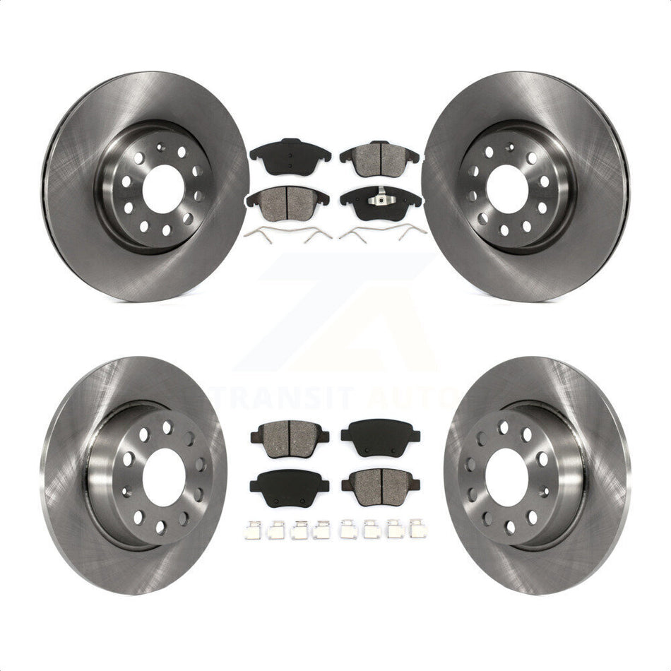 Front Rear Disc Brake Rotors And Semi-Metallic Pads Kit For Volkswagen Passat K8S-101282 by Transit Auto