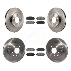 Front Rear Disc Brake Rotors And Semi-Metallic Pads Kit For 2005-2006 Nissan X-Trail K8S-101284