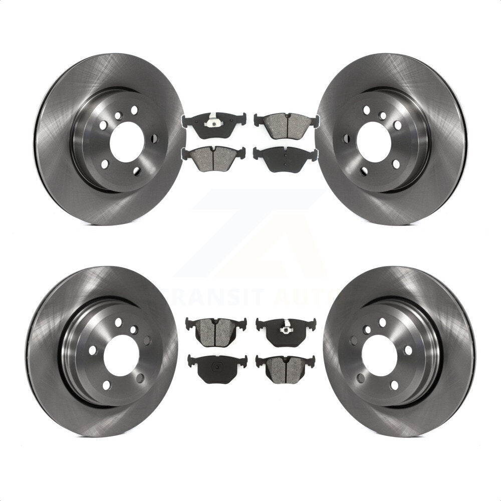 Front Rear Disc Brake Rotors And Semi-Metallic Pads Kit For 2004-2010 BMW X3 K8S-101287 by Transit Auto