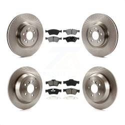 Front Rear Disc Brake Rotors And Semi-Metallic Pads Kit For 2007-2009 Mercedes-Benz ML320 With 350mm Diameter Rotor K8S-101291