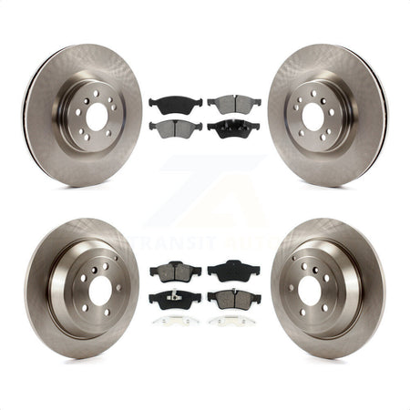 Front Rear Disc Brake Rotors And Semi-Metallic Pads Kit For 2007-2009 Mercedes-Benz ML320 With 350mm Diameter Rotor K8S-101291 by Transit Auto