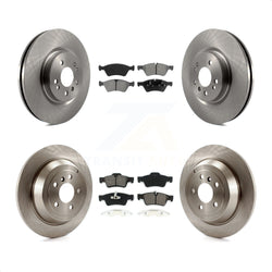 Front Rear Disc Brake Rotors And Semi-Metallic Pads Kit For Mercedes-Benz ML350 R350 ML500 ML320 R500 R320 ML450 K8S-101293