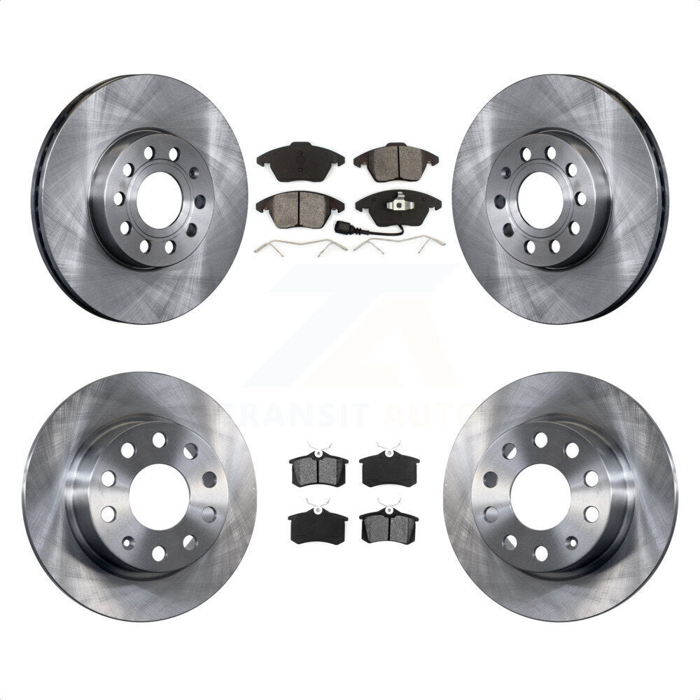 Front Rear Disc Brake Rotors And Semi-Metallic Pads Kit For Volkswagen Jetta Beetle K8S-101301 by Transit Auto