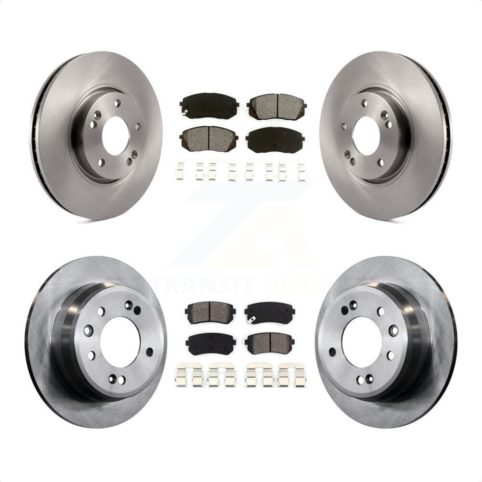 Front Rear Disc Brake Rotors And Semi-Metallic Pads Kit For Kia Sportage Hyundai Tucson K8S-101303 by Transit Auto