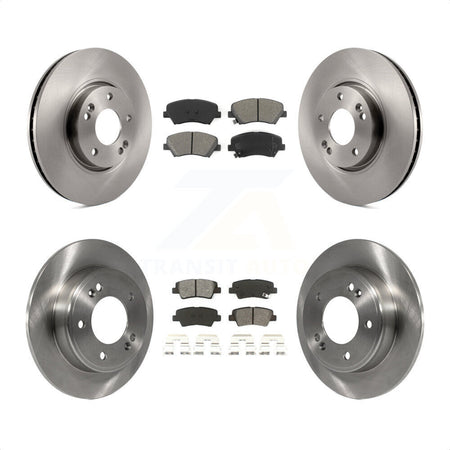 Front Rear Disc Brake Rotors And Semi-Metallic Pads Kit For 2015 Hyundai Veloster Tech RE FLEX SE K8S-101309 by Transit Auto