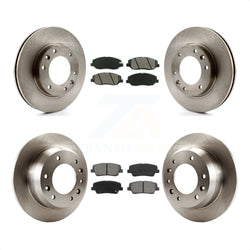 Front Rear Disc Brake Rotors And Semi-Metallic Pads Kit For Kia Sedona Hyundai Entourage K8S-101312