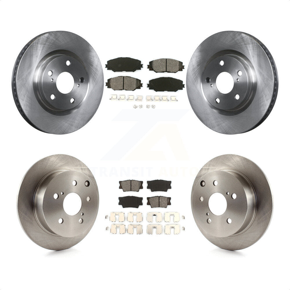 Front Rear Disc Brake Rotors And Semi-Metallic Pads Kit For Toyota Matrix Pontiac Vibe K8S-101315 by Transit Auto